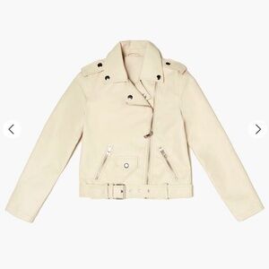 AWESOME Faux Leather Moto Jacket - Girls / White - So COOL...CHIC!